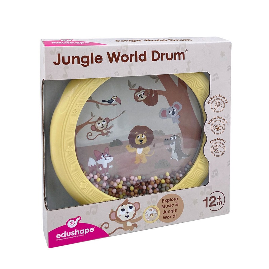 Buy 2PK Edushape Jungle World Drum Kids/Children Round Sound Sensory ...