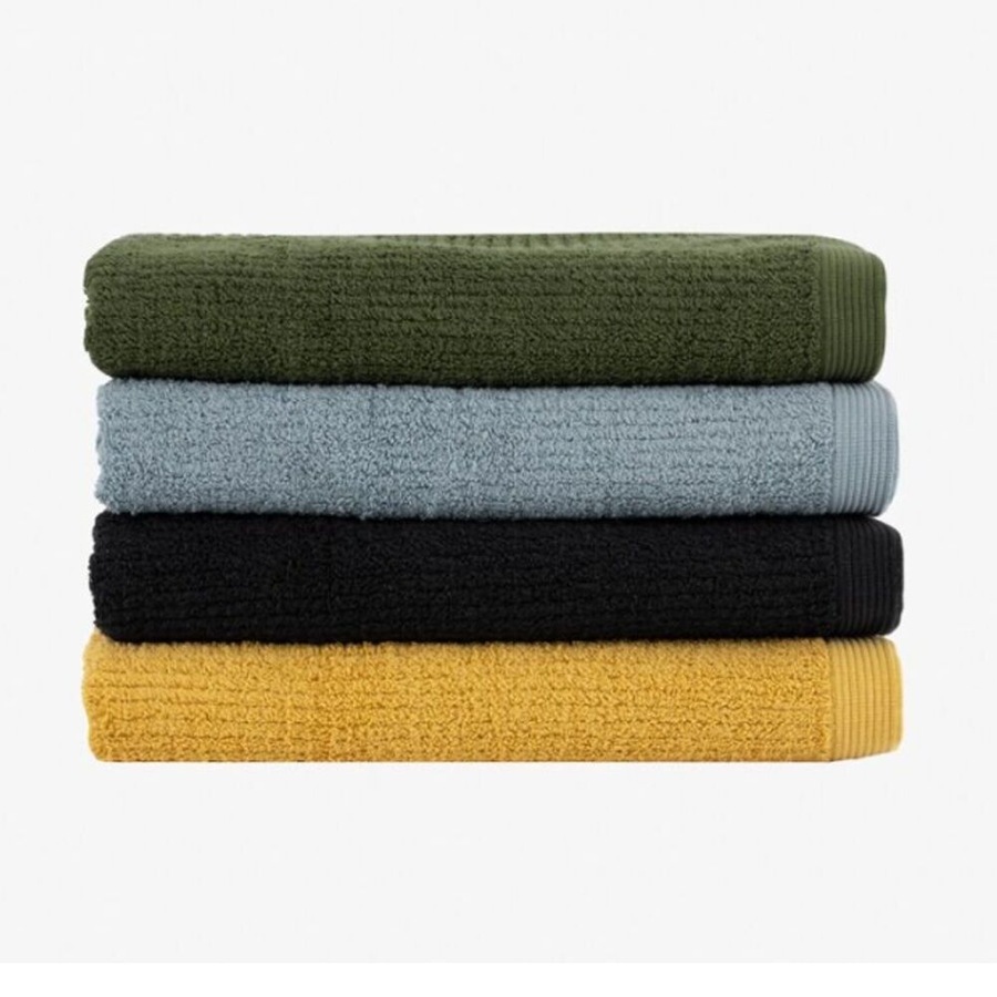 2PK Esprit 600GSM Porto Bathroom Ribbed Hand Towel 45x65cm Honey Yellow