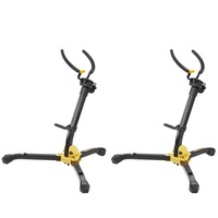 2x Hercules Auto Grip System Portable Stand/Holder/Bag for Alto/Tenor Saxophone