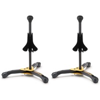 2PK Hercules Musical Instrument Stand w/Bag for Flugelhorn/Soprano Saxophone BLK