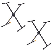 2PK Hercules Foldable Music Instrument Single X Stand/Holder for Keyboard/Piano