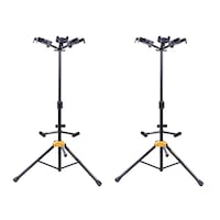 2PK Hercules Triple Guitar Stand/Holder Floor Rack AGS Auto Grip w/ Rest MC6 BLK