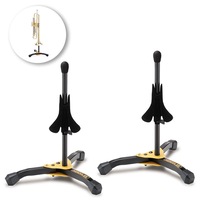 2x Hercules DS510BB Musical Instrument Trumpet/Cornet Stand/Holder w/ Velvet Peg