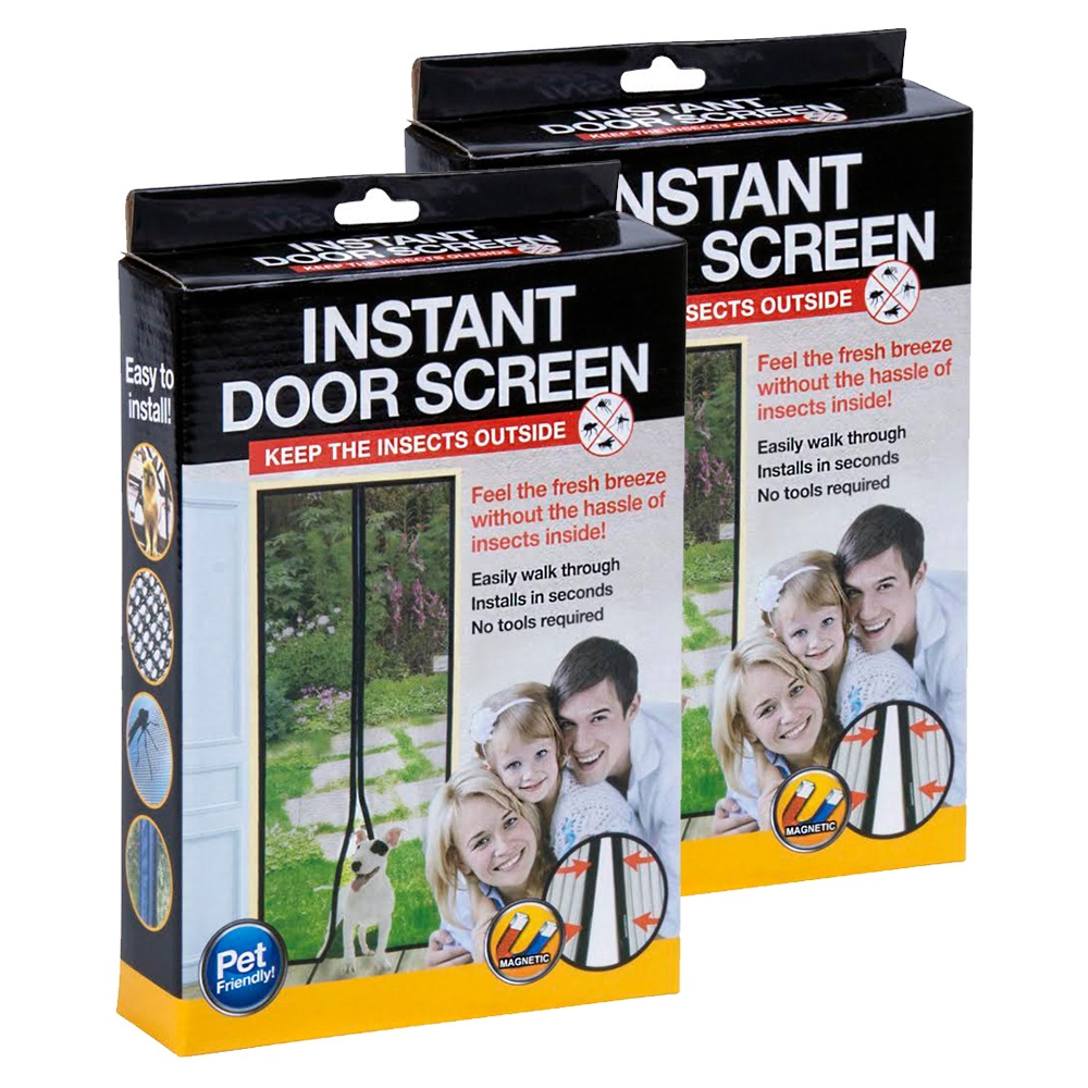 2PK Instant Single Door Mesh Screen Magnetic Mosquito/Insect/Bug Free Curtain Uniwide Australia