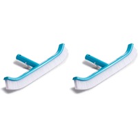 2PK Intex 16" Curved Outdoor Pool Wall Cleaning/Maintenance Brush 43x8x16cm