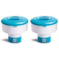 2PK Intex 17.8cm Adjustable Floating Chemical Dispenser for Intex Pools/Pure Spa