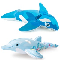 2PK Intex Lil Whale & Dolphin Kids Set Inflatable Ride-On Swimming Pool Floats