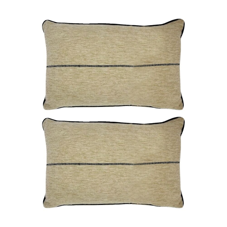 2PK J.Elliot Home Pointer Cushion Pillow Household Decor 35x55x0.7 Natural/Black