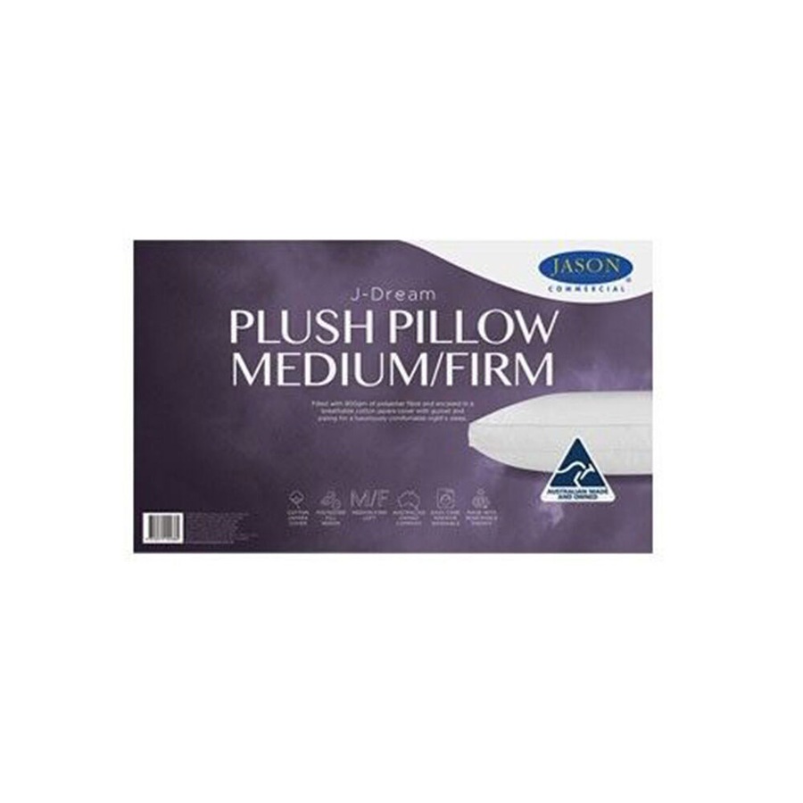 2PK Jason Commercial J-Dream Plush Medium/Firm Gusseted Pillow Standard 48x73cm