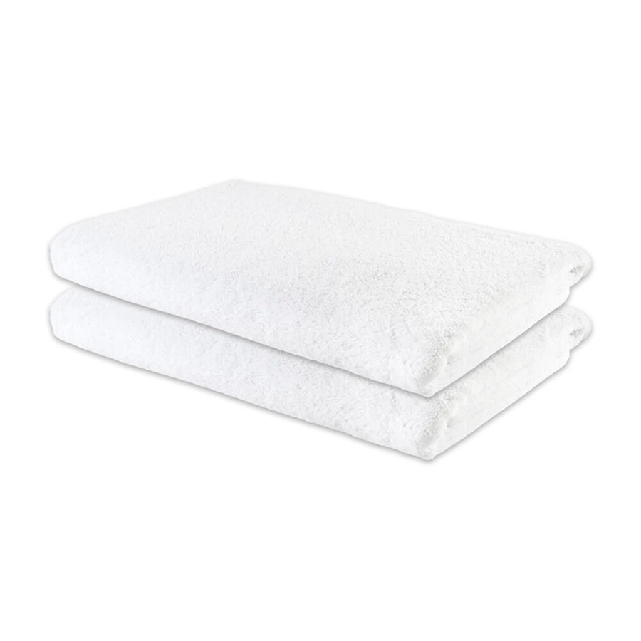 2PK Jason Commercial White J-Dry Supreme Bath Sheet Bathroom Cloth 90x180cm