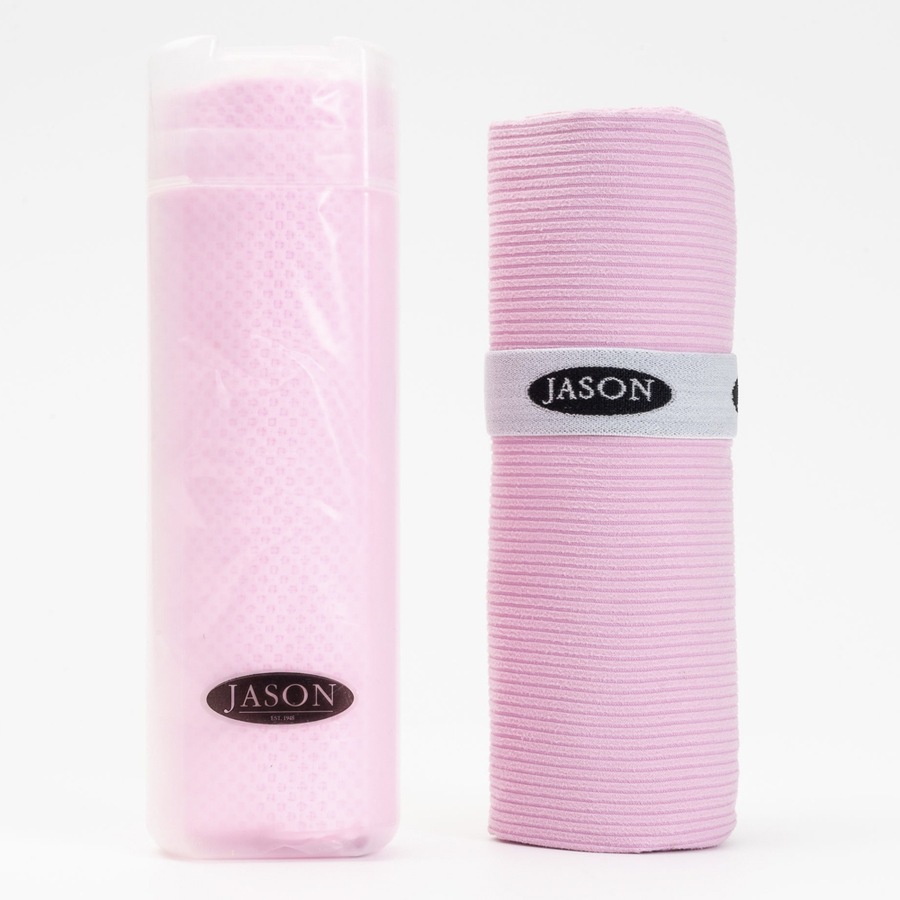 2PK Jason Sports Gym Drying/Cooling Outdoor Towel Set w/ Reusable Tube Pink