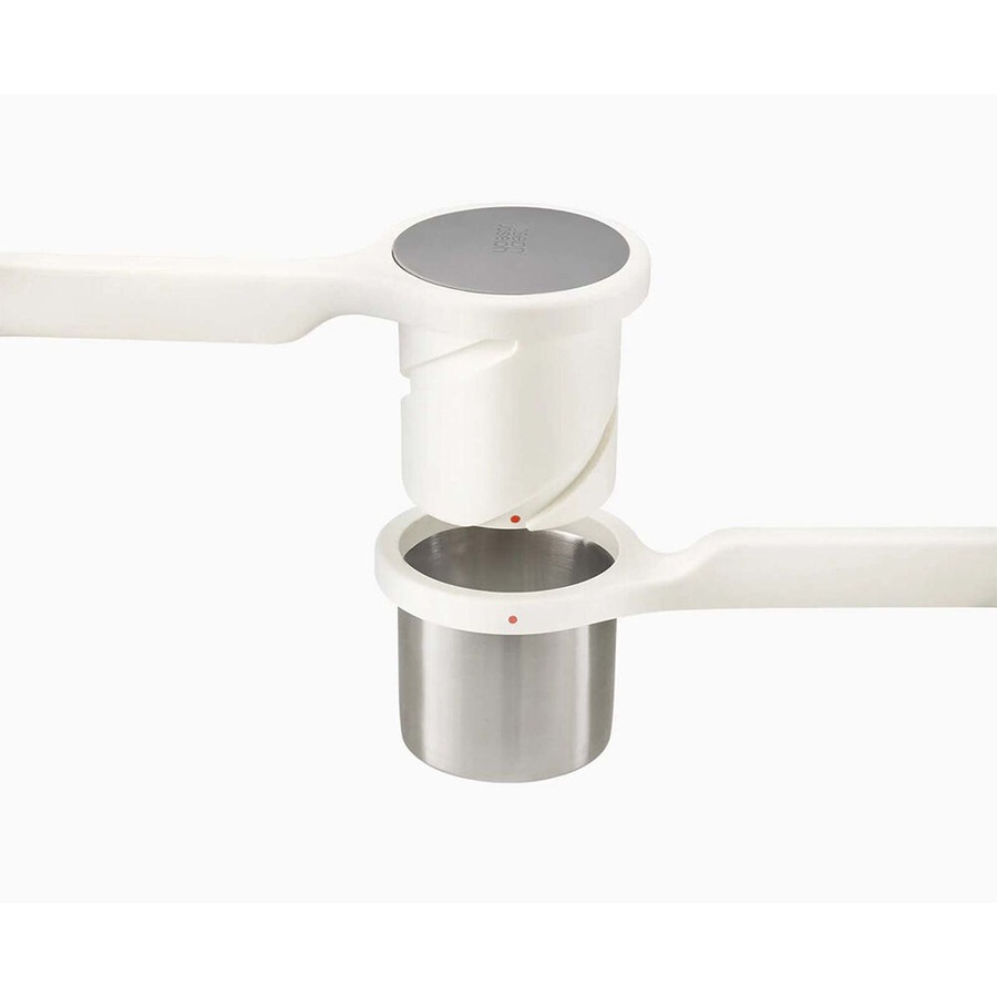 2PK Joseph & Joseph 26.5cm Helix Potato Ricer Kitchen Twisting Masher White/Grey