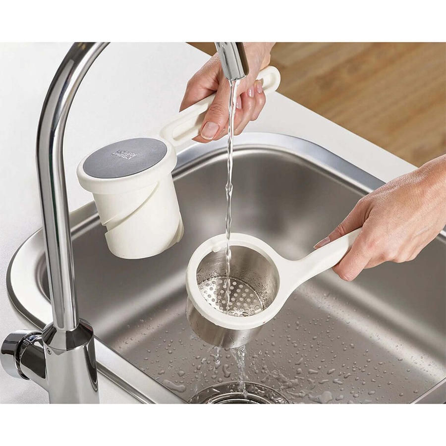 2PK Joseph & Joseph 26.5cm Helix Potato Ricer Kitchen Twisting Masher White/Grey