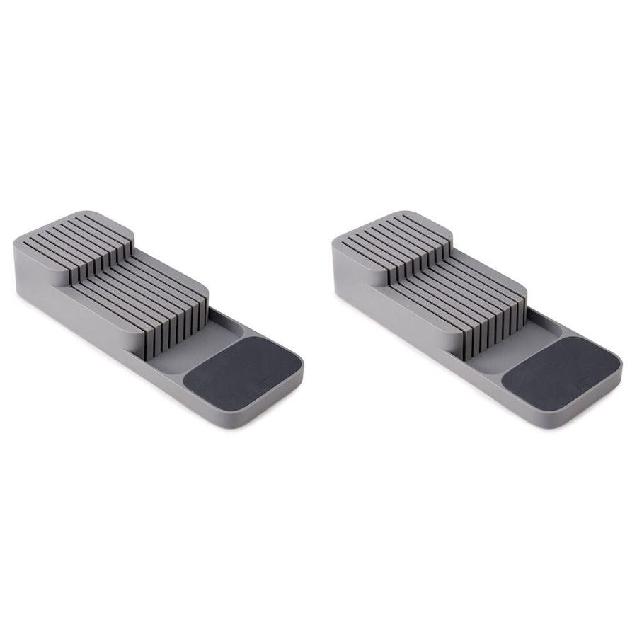 2PK Joseph Joseph DrawerStore Compact 2 Tier Kitchen Knife Organiser StorageGrey