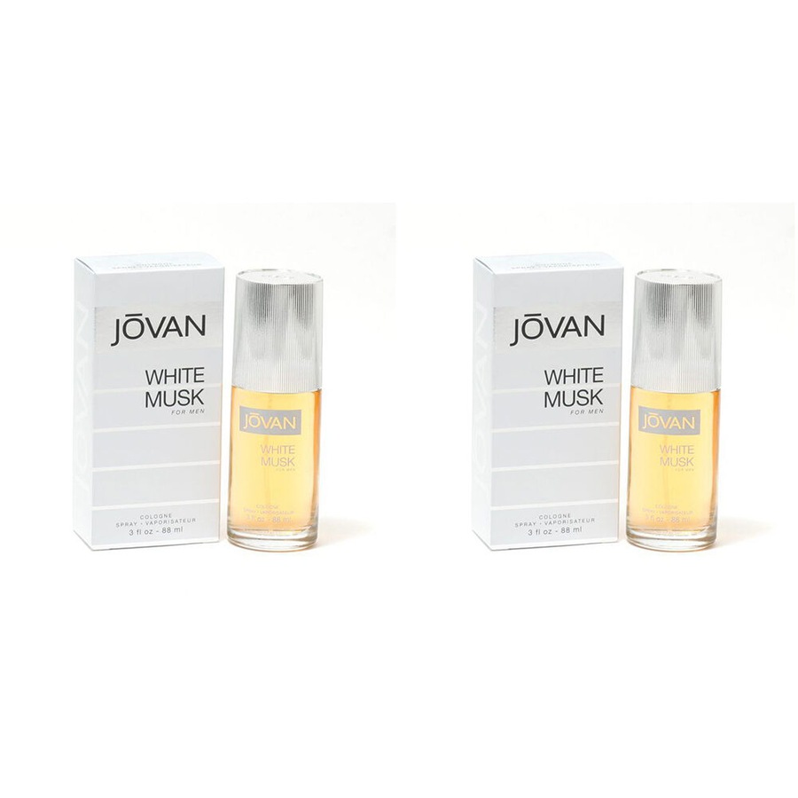 2PK Jovan White Musk EDC Eau de Cologne Fragrance Perfume Spray For Men 88ml