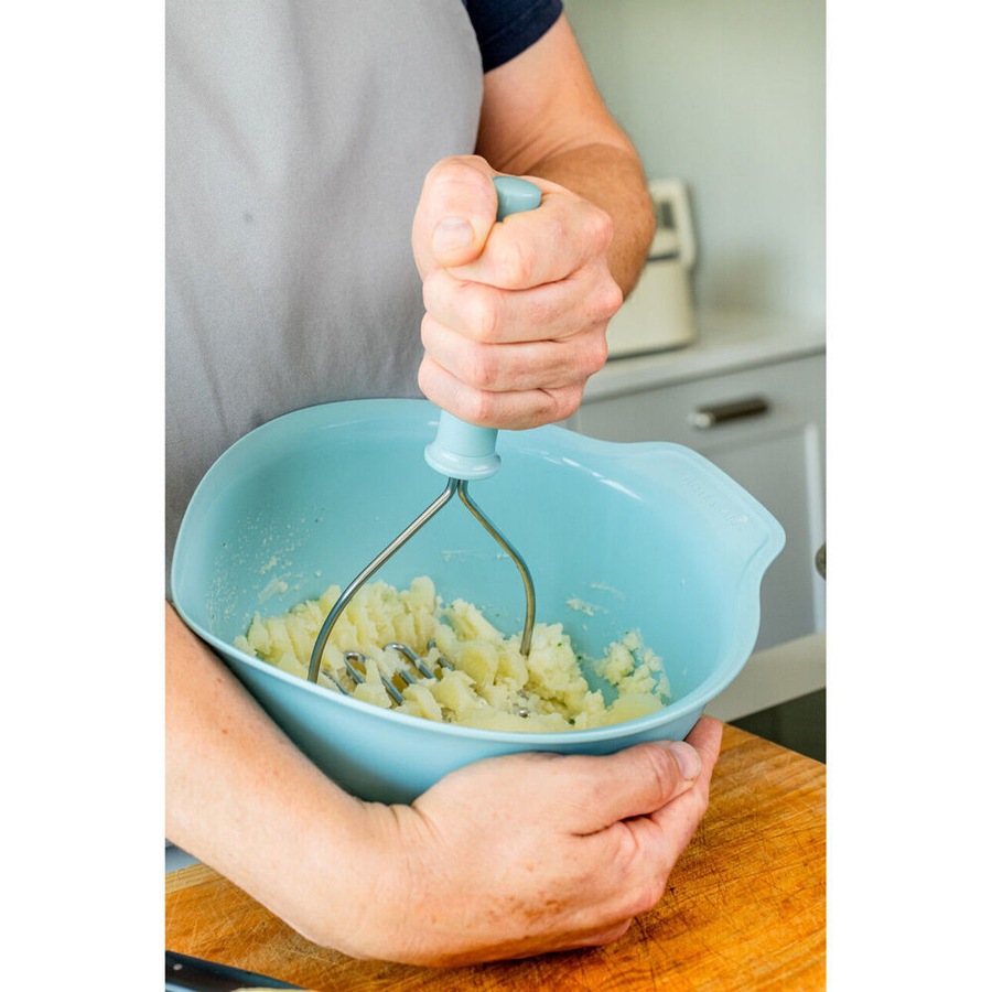 2PK Kitchenaid Soft Grip Metal Masher Potato Mash Cooking Utensil Mineral Water