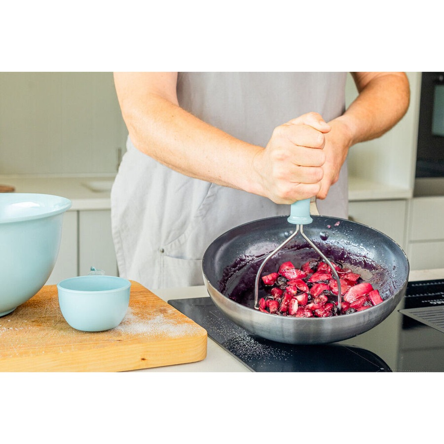 2PK Kitchenaid Soft Grip Metal Masher Potato Mash Cooking Utensil Mineral Water