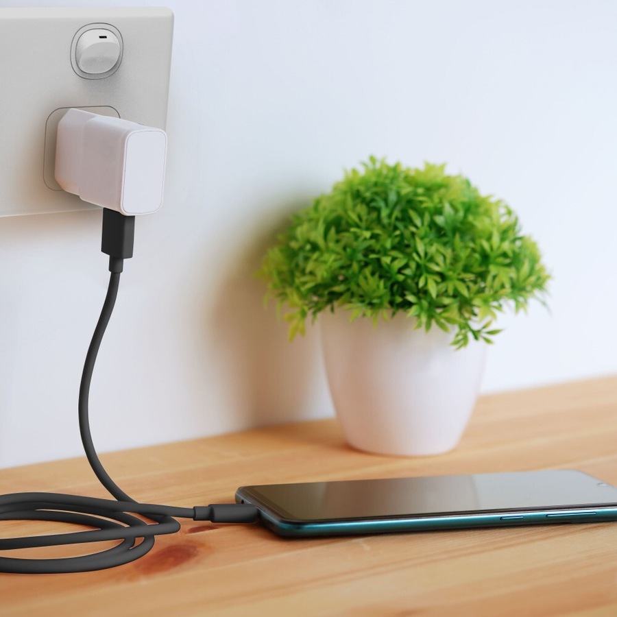 2PK Laser USB-A to USB-C Fast Charging Data Sync Cable Connector Cord 1m Black