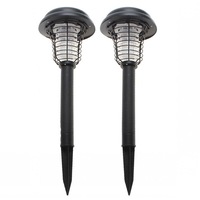 2PK Lenoxx Mosquito/Bugs Zapper/Killer Solar/LED Night Lamp/Light Outdoor Garden