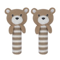 2PK Living Textiles Baby Squeeze Me Baby/Infant Interactive Squeakers Bear 3m+
