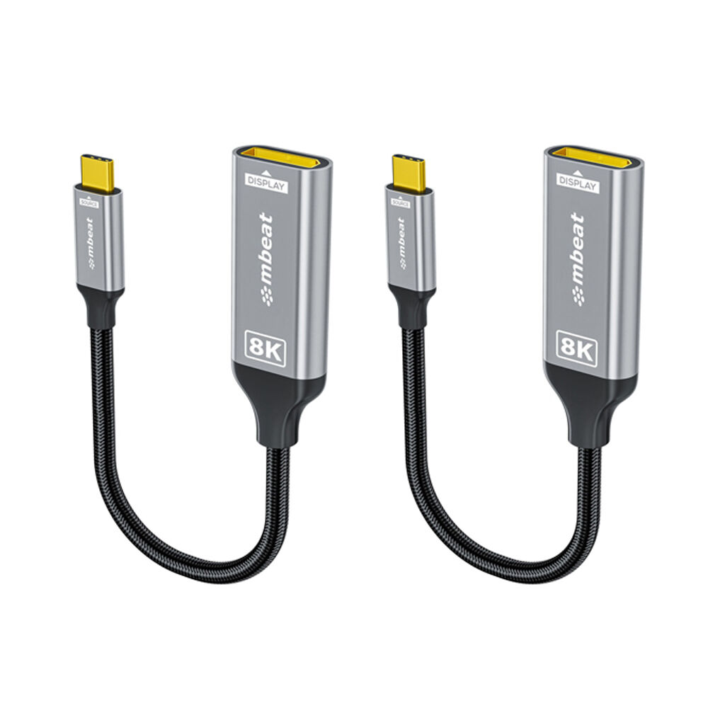 Buy 2PK mbeat Tough Link 8K USB-C to DisplayPort Adapter 40Gbps ...