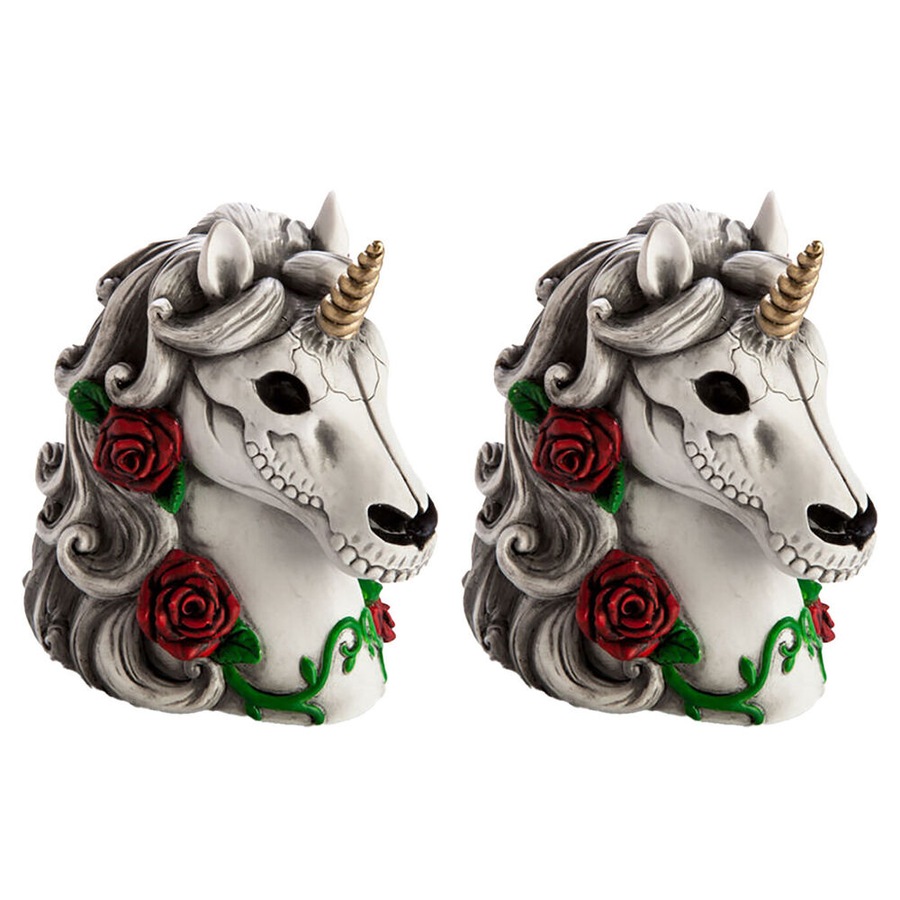 2PK MDI Money Bank Novelty Coin Money Saver Candy Skull Unicorn Decor 14x14.5cm