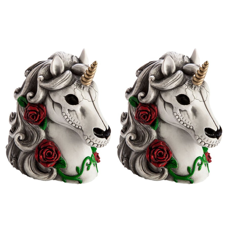 2PK MDI Money Bank Novelty Coin Money Saver Candy Skull Unicorn Decor 14x14.5cm