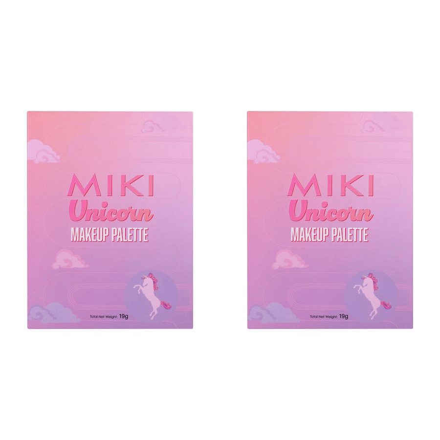 2PK Miki Unicorn Makeup Palette With Eyeshadows, Highlighters, Lip Gloss - 5y+