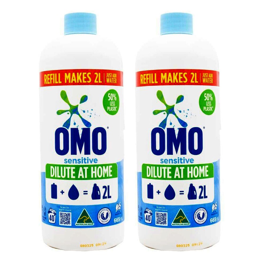 Buy 2PK Omo Sensitive Laundry Refill Liquid Detergent 665ml ...