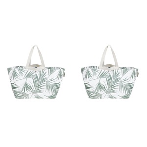 2PK OZtrail Womens Beach Tote Bag Summer Storage Carry 80x36cm Palm Cove Green