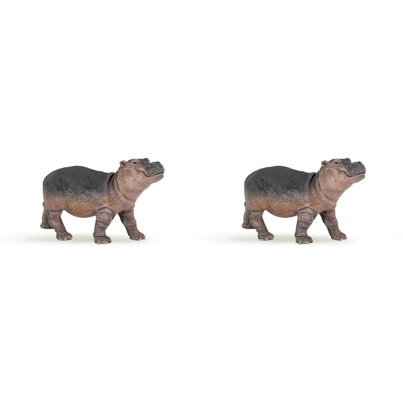 Buy 2PK Papo France 9cm Hippopotamus Calf Animal Figure Kids ...