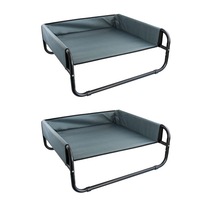 2PK Paws & Claws 70x20cm Heavy Duty Elevated Walled Dogs/Pets Durable Bed Medium
