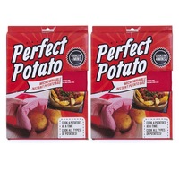 2PK Perfect Baked Potato Instant Microwave Bag Cooker Bread Washable/Reusable