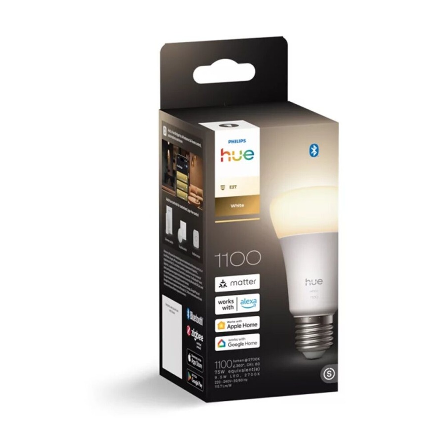 2PK Philips Hue 9.5W A60 V2 Smart LED Warm White Lightbulb E27