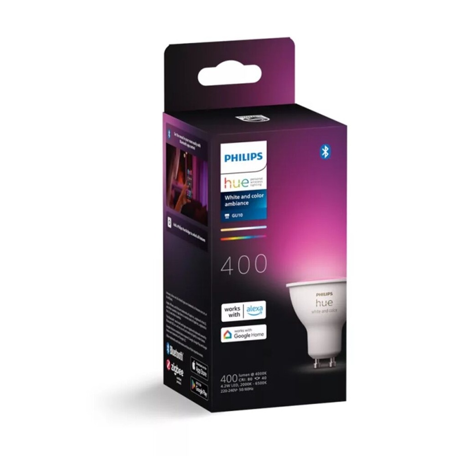 2PK Philips Hue White/Colour Ambience GU10 V3 Smart Lightbulb 5.7W