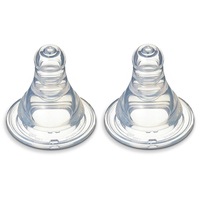 2PK Pigeon Peristaltic Slim Neck Soft Silicone Teat L 9m+ f/ Baby/Infant Bottle