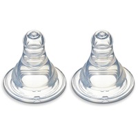 2PK Pigeon Peristaltic Slim Neck Soft Silicone Teat S 0-3m f/ Baby/Infant Bottle