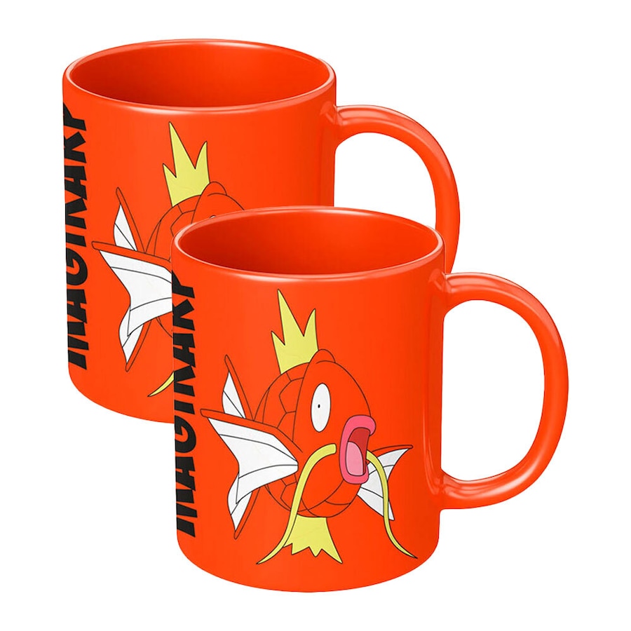2PK Pokemon Magikarp Red Coloured Ceramic Printed Tea/Coffee 285ml/10 oz Mug