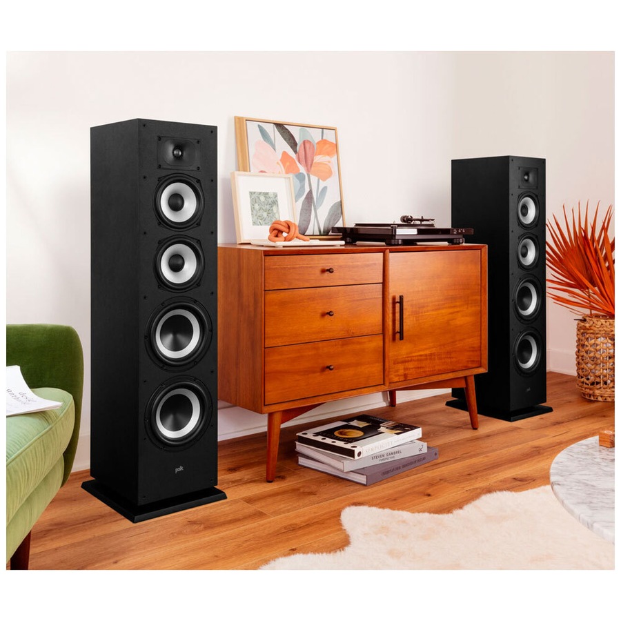 2PK Polk Audio Monitor XT70 High Resolution Floorstanding Speaker Tower Black