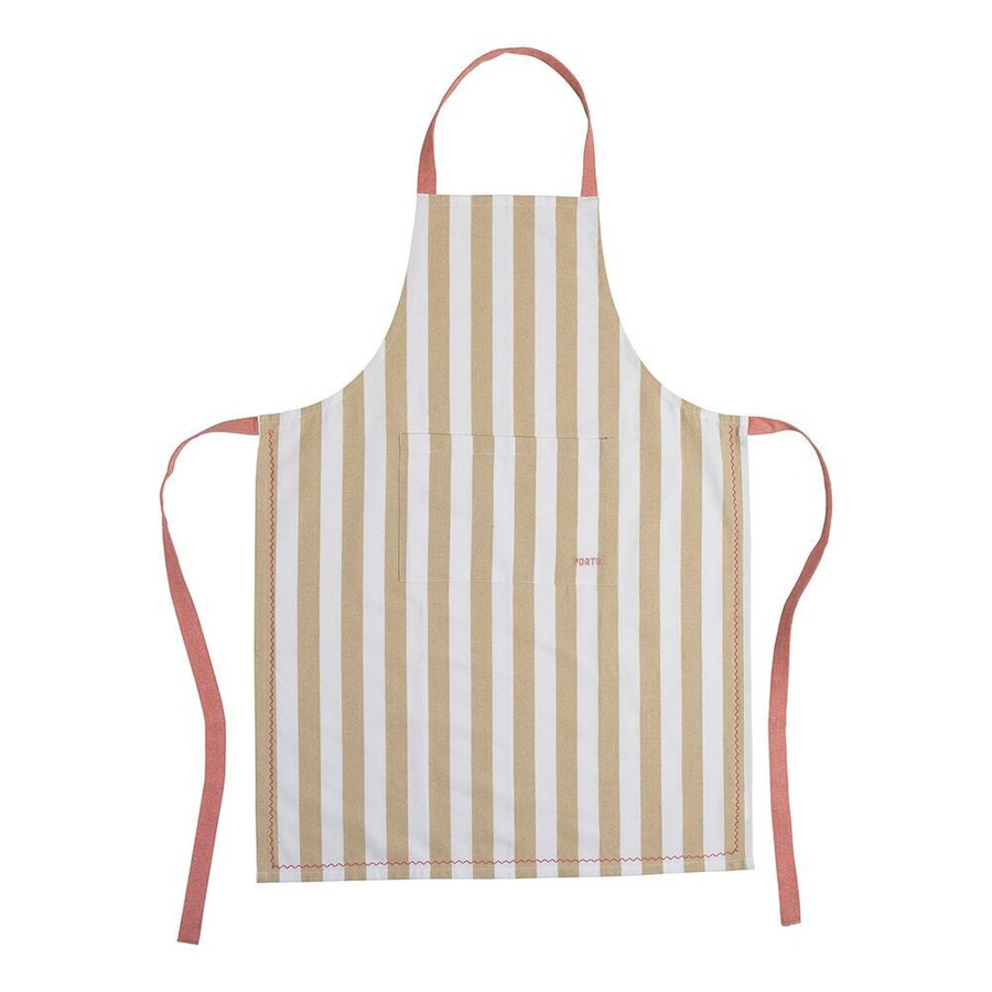 2PK Porto Lola Polycotton Chef Apron w/ Front Pocket Home/Kitchen Cooking Almond