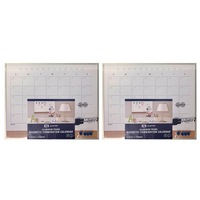 2PK Quartet Magnetic Combination Monthly Calendar Board Office/School w/Markers