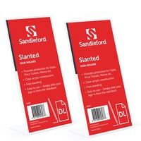 2PK Sandleford 22cm Slanted DL Sign Holder Portrait Acrylic Menu Display Stand