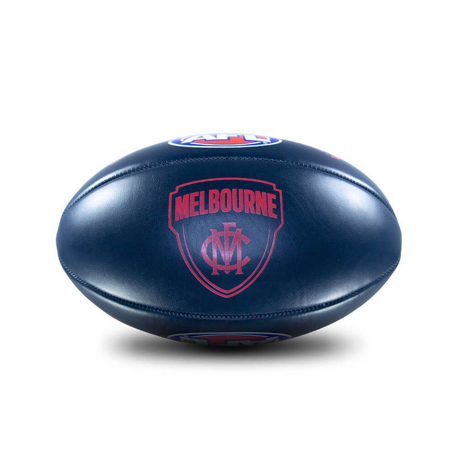 2PK Sherrin PVC AFL Team Logo Football - Melbourne Demons Size 2 Red & Navy