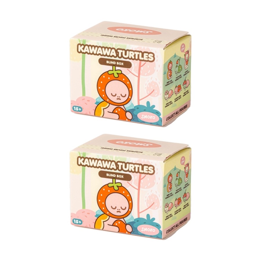 2PK Smoko Kawawa Turtles Blind Box Toy Collectable Figurine 15Y+ Assorted