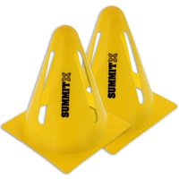 2x Summit Flexi Cones Soccer/Rugby/Fitness/Exercise/Sports/Training Cone Yellow