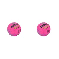 2PK Summit Global Launch Defender Liz Ellis Durable Rubber Netball Size 4 Pink