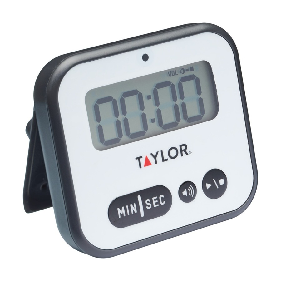 2PK Taylor Pro Super Loud Digital Kitchen Timer W/ Light Alert 5x7.5x8.5cm