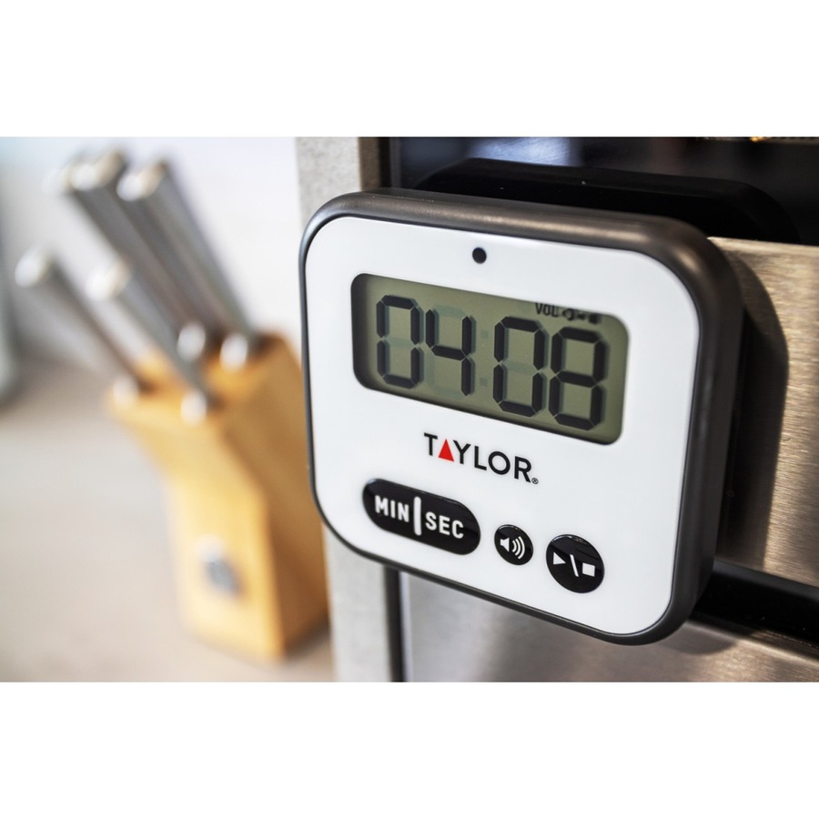 2PK Taylor Pro Super Loud Digital Kitchen Timer W/ Light Alert 5x7.5x8.5cm
