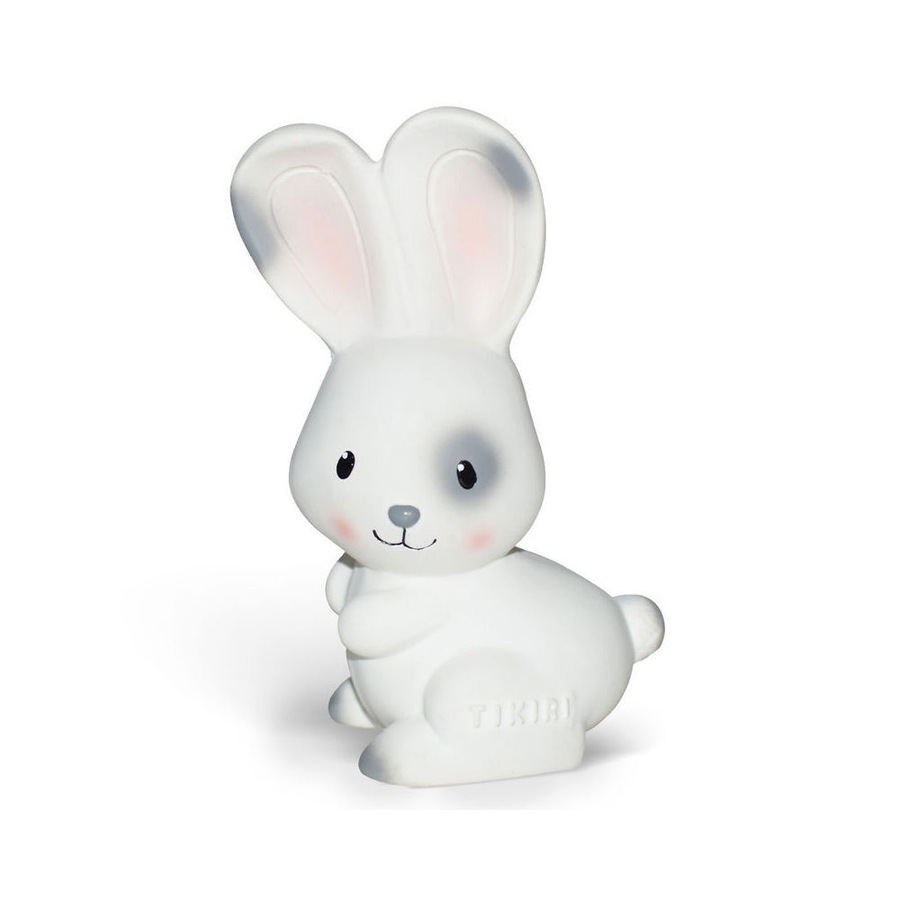 2PK Tikiri Bunny Natural Rubber Baby Teething & Bath Toy w/ Built in Rattle