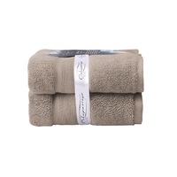 2PK Ultimate Alanya Turkish Cotton Bath Mat/Towel 850Gsm Highly Absorbant Almond